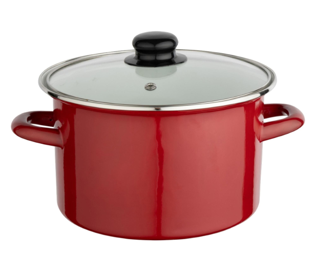 Altom Garnek emaliowany 22 cm 3,6 l pokrywka merlot indukcja - 1611127 - zdjęcie 3